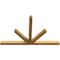 Ekena Millwork Saratoga Rough Sawn Timber Gable Bracket, Western Red Cedar, 84"W x 53"H x 4"D x 4"F, 15/12 Pitch GBW084X53X0404SAR00RWR - alternate 4
